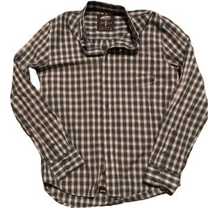 Vans Johnny Layton plaid button down long sleeve shirt